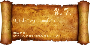 Ujházy Tamás névjegykártya